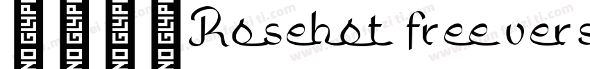 字体名称Rosehot free version Regular字体转换